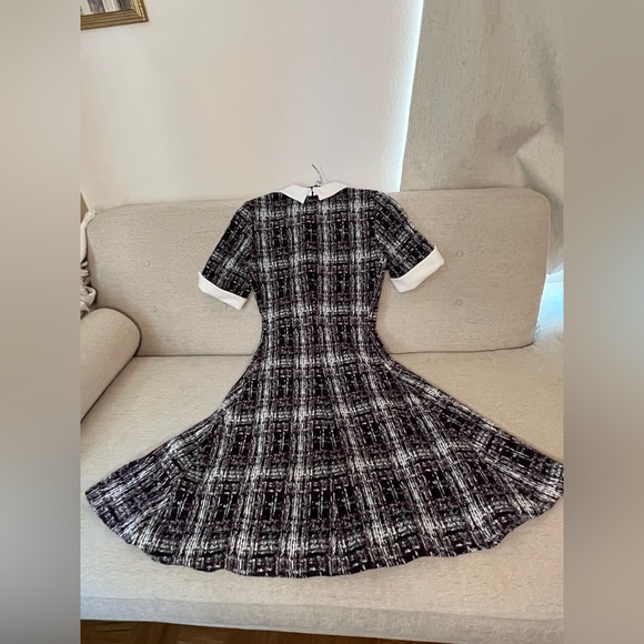 DKNY Black, white and purple plaid dress! - Picture 2 of 7